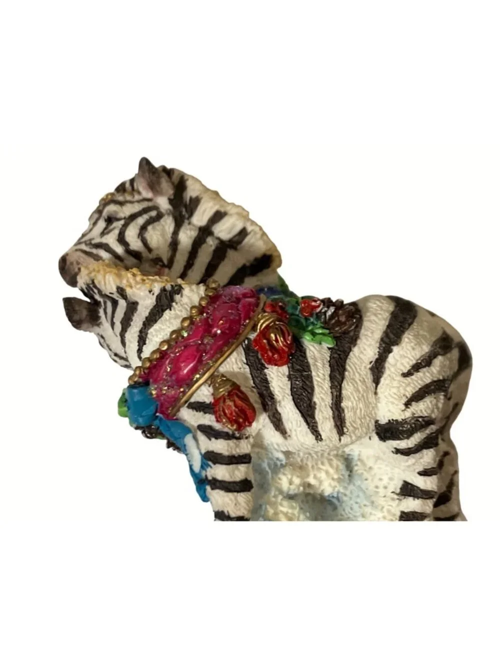 Crinkle Claus Crinkle Zebras Figurine 1999 Possible Dreams Holiday Decor